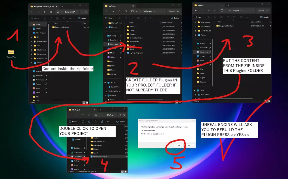 Unreal Engine BlueprintAIAssistant - AI-powered Blueprint creation and manipulation